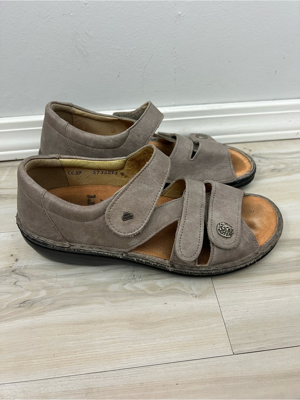 Finn Comfort Brown and Tan Leather Sandals